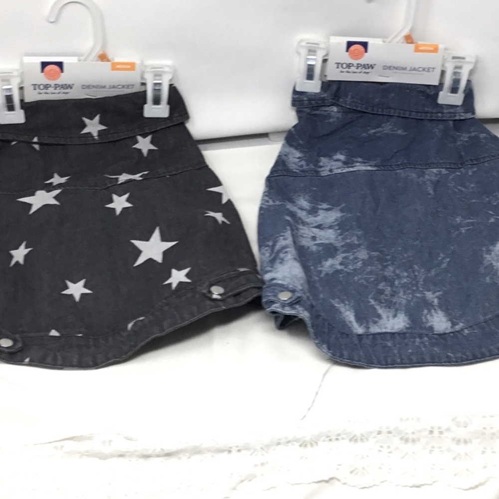 Top paw Denim jacket set of two size medium for dog